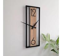 EKsma Reloj de Pared Minimalista con Forma Rectangular Simple, Estilo Moderno y contemporáneo for el hogar, la habitación decoración Silencioso