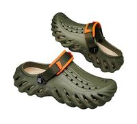 EKsma Sandalias casuales de suela gruesa for hombre, for cocina, exterior, playa, patio, piscina, ducha, verano(Green,EU 40)