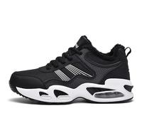 EKSMA Zapatos de Hombre, Zapatos Grandes for Senderismo al Aire Libre, for Correr Impermeables, Casuales for(Black and White,EU 39)