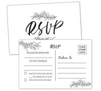 EKSPLODI 50 tarjetas de confirmación de asistencia, tarjetas de respuesta para bodas, cenas de ensayo, baby showers, cumpleaños, compromisos y despedidas de soltera