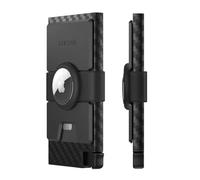 Ekster Cartera AirTag de fibra de carbono | Carteras inteligentes para hombres | Cartera Apple Air Tag con capa protectora de bloqueo RFID | Soporte delgado y minimalista para dinero con botón para un