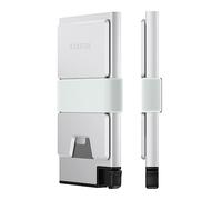 Ekster: Tarjetero de Aluminio, Cartera Minimalista Delgada de 0.2 Pulgadas con Placa Trasera expandible, Capa de Bloqueo RFID para protección de Datos, Plateado, Minimalista