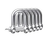 Ekunbuy - Grilletes de anillo en D, acero inoxidable 304 resistente para Jeep recuperación de vehículos robustos grilletes todoterreno con pin (M8, 5 unidades)