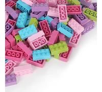 ekuzi Ladrillos de construcción, 121 piezas de 2 x 4, multicolor, ladrillos de construcción clásicos compatibles con Lego Classic, STEM Creative Building Block Toys para niños (rosa/azul/púrpura/verde