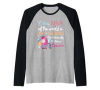 El 10% del Mundo es zurdo, así Que básicamente Soy un Unicornio Camiseta Manga Raglan