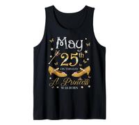 El 25 de Mayo nació una Princesa el 25 de Mayo Cumpleaños Niñas Camiseta sin Mangas