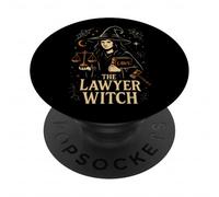 El Abogado Bruja fantasía Legal Magia diseño PopSockets PopGrip Adhesivo