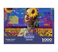 El Abrazo del Girasol Puzzle 1000 Piezas, Juego Educativo, Desafío, para Adultos Y Niños Mayores De 12 Años Un Rompecabezas Desafiante-Decoración del Hogar, Juego Familiar 70x50cm/1000pcs