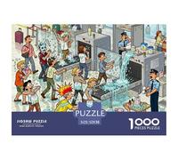 El abrumado Control de Seguridad del Aeropuerto Puzzle De Madera Impermeable Puzzles De 1000 Piezas Regalos para Adultos Divertido Rompecabezas Decoración del Hogar