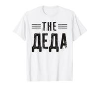 El Abuelo Diciendo En Ruso Alemán Dedushka USSR Ruso Camiseta gráfica económica, Hombre, Blanco, L