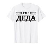 El Abuelo Diciendo En Ruso Alemán Dedushka USSR Ruso Camiseta gráfica económica, Hombre, Blanco, M