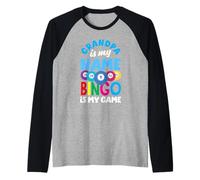 El Abuelo es mi Nombre Bingo es mi Juego Divertido Camiseta Manga Raglan