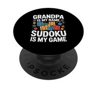 El abuelo es mi nombre Sudoku es mi juego PopSockets PopGrip Adhesivo