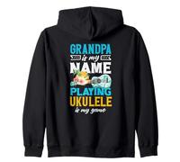 El Abuelo es mi Nombre Tocar el Ukelele es mi Jugador del Juego Sudadera con Capucha