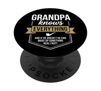 El Abuelo Sabe Todo lo Que Dice el Orgullo del Abuelo PopSockets PopGrip Adhesivo