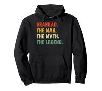 El abuelo vintage, el hombre, el mito, la leyenda, divertido, retro Sudadera con Capucha