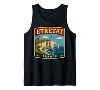 El acantilado en Etretat Francia Costa Francesa Senderismo Camiseta sin Mangas