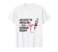 El Acceso a la insulina es una línea de latidos cardíacos de Diabetes Derecho Humano Camiseta