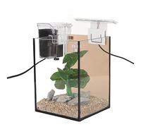El Acuario Pequeño Elimina la Suciedad, la Filtración Silenciosa Transparente, El Tanque de Peces Pequeño de Escritorio 3 en 1 para El Hogar (Enchufe Europeo 220V)