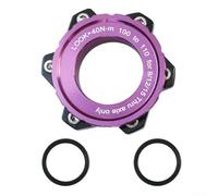El adaptador de cubo de bicicleta convierte el bloqueo central en seis pernos para aumentar el espaciado de 100 a 110 y 142 a 148 con construcción de aleación de aluminio y bloqueo seguro negro