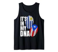 El ADN Uruguayo y puertorriqueño Mezcla Patrimonio de la Bandera Camiseta sin Mangas