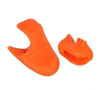 El agarre de arco de goma para violín garantiza la posición correcta de la mano y el contacto con los dedos (naranja)