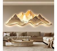 El Agua Que Fluye trae Riqueza. Decoración de Pared, Gran Escultura 3D con iluminación LED para Sala de Estar, Entrada, Pasillo y Dormitorio, A, 180 * 60 cm.
