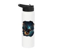 El águila majestuosa en el cielo estrellado Stainless Steel Insulated Water Bottle