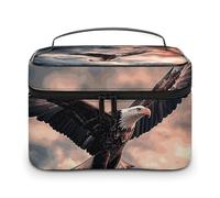 El águila Vuela valientemente en el cieloBolsa de Maquillaje, Bolsa de Viaje para artículos de tocador, Estuche de Maquillaje, Bolsas de Almacenamiento para Accesorios, champú.