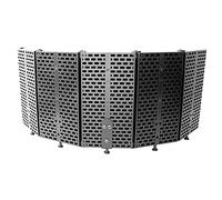 El aislamiento se puede fijar en un soporte de micrófono de escritorio o mesa, robustez, altura de panel de 10.1 pulgadas, rendimiento de larga duración