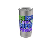 EL AJEDREZ DIVERTIDO ES MI SUPER Vaso térmico de acero inoxidable de doble pared