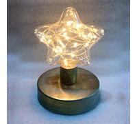 El alambre de cobre forjado puede enviar a los mejores amigos cumpleaños, Navidad, Acción de Gracias, dormitorio, decoración de mesita de noche (estrella USB)