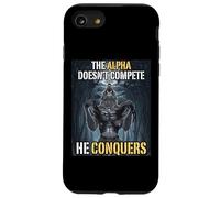 El Alfa no compite Él Conquista Divertido Alfa Lobo Meme Carcasa para iPhone SE (2020) / 7/8