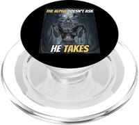 El Alfa no le Pregunta Que se Tome un Meme Gracioso de Lobo Alfa PopSockets PopGrip para MagSafe