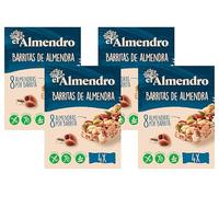 El Almendro, Barritas de Almendra a la Sal, Barritas Energeticas, Fruta Seca, 4 Porciones de 25 Gramos, 84 Gramos (Paquete de 4)