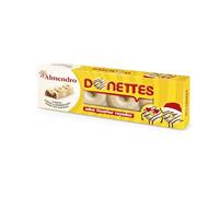El Almendro, Donettes Rayados, Turrón Praliné de Chocolate con Relleno Cremoso de Trocitos de Bizcocho, Sabor Donettes Rayados, Ideal para Cesta Navidad, Made in Spain, 150 Gramos