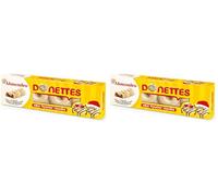 El Almendro, Donettes Rayados, Turrón Praliné de Chocolate con Relleno Cremoso de Trocitos de Bizcocho, Sabor Donettes Rayados, Ideal para Cesta Navidad, Made in Spain, 150 Gramos (Paquete de 2)