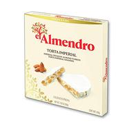 El Almendro, Torta Imperial de Almendra, Turrón Duro sin Gluten, Turrón Tradicional con Miel y Almendras Seleccionadas, Receta Tradicional Desde 1880, 200 Gramos