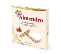El Almendro, Torta Imperial de Almendra, Turrón Duro sin Gluten, Turrón Tradicional con Miel y Almendras Seleccionadas, Receta Tradicional Desde 1880, 200 Gramos