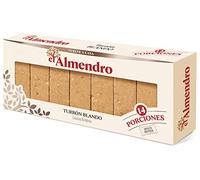 El Almendro, Turrón Blando de Almendra en Porciones, Turrón sin Gluten, Turrón Tradicional con Miel y Almendras Seleccionadas, 14 Porciones, Receta Tradicional Desde 1880, 420 Gramos