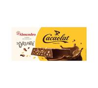 El Almendro, Turrón con Chocolate Crujiente, Turrón Tradicional con Arroz Inflado y Almendras Seleccionadas, Receta Tradicional, Made in Spain, 180 Gramos