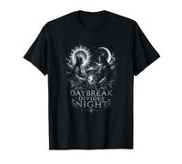 El Amanecer Divide a los Amantes del Sol y la Luna celestiales nocturnos Camiseta