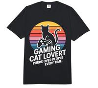 El Amante de los Gatos ronronea sobre la Gente Cada Vez Comfort Colors Adult Heavyweight T-Shirt