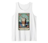 El Amante del Café Tarot Tarjeta Barista Humor Café Camiseta sin Mangas