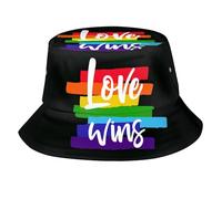 El Amor Arcoíris LGBT GANA 12 Hombre Mujer Sombreros De Cubo Grande Gorro Playa Ligero Sombrero De Pescador para Playa Senderismo Excursionismo Deportes