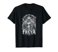 El Amor Camina Armado Freyja Norse Goddess Mitología Camiseta gráfica económica, Hombre, Negro, S