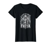 El Amor Camina Armado Freyja Norse Goddess Mitología Camiseta gráfica económica, Mujer, Negro, XL