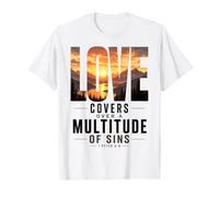 El Amor Cubre pecados Pedro 4 8 versículo bíblico Camiseta