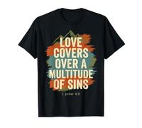 El Amor Cubre pecados Pedro 4 8 versículo bíblico Camiseta