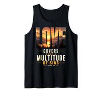 El Amor Cubre pecados Pedro 4 8 versículo bíblico Camiseta sin Mangas